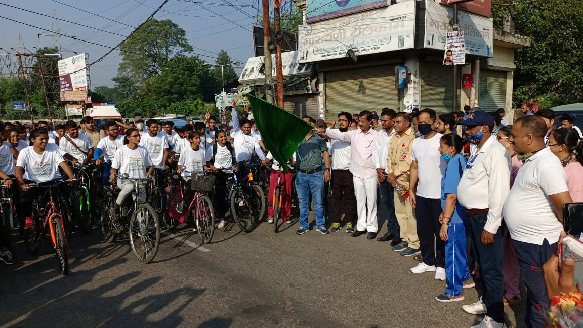 विभिन्न स्वयंसेवी संस्थाओं के समन्वय से साईकिल रैली कार्यक्रम का आयोजन