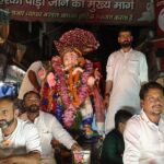 हनुमान घाट से निकली गणपति की शोभायात्रा
